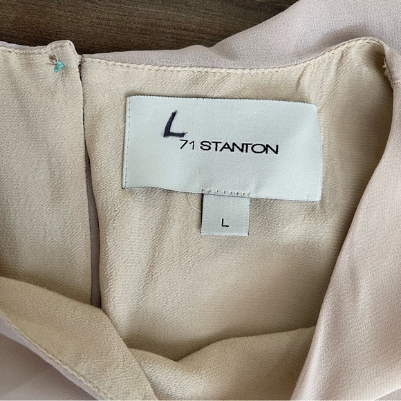 71 Stanton cream colored mid sleeve top- large​ - Picture 8 of 13